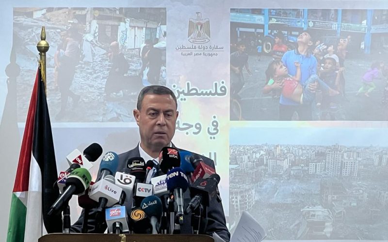 ” السفير الفلسطيني ” لدي القاهرة يعقد لقاء مع وسائل الإعلام المصرية والأجنبية